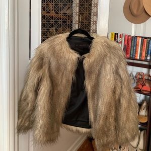 ZARA faux fur coat